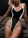 ZASUWA Female Contrast Color Cross Back One Piece