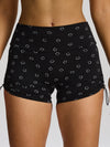 ZASUWA Female Print Drawstring Spandex Gym Booty Shorts