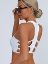 ZASUWA Female Sexy Mesh Cross Back Quick Dry Sports Bras