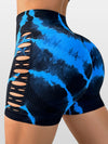 ZASUWA Female Sexy Hot Tie-dye Hollow Out Shorts