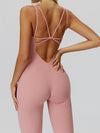 ZASUWA Female Cross Back Flare Jumpsuit