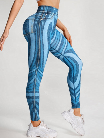 Pocket Denim Scrunch Bum Leggings