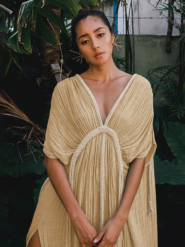 Sexy rückenfreies Cover-up-Kleid ohne Bikini-Set