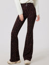 ZASUWA Female Fleece Leopard Print Flare Leggings