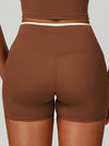 ZASUWA Female Contrast Color Stripe High-rise Shorts