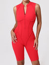 ZASUWA Female Sexy Backless Zipper Quick-dry Romper