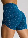 ZASUWA Female Print Drawstring Spandex Gym Booty Shorts