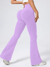 ZASUWA Female Ribbed Flare High-rise Leggings