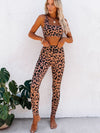 ZASUWA Female Leopard Print BacklessTracksuit