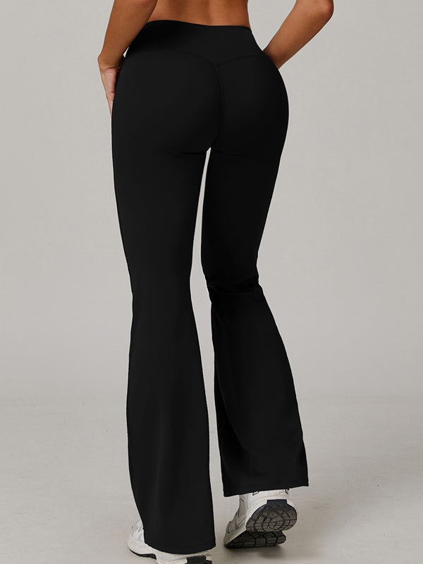 Sexy V-shape Waist Flare Leggings