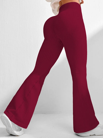 Ribbed Flare High-rise Leggings