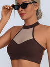 ZASUWA Female Sexy Mesh Cross Back Quick Dry Sports Bras
