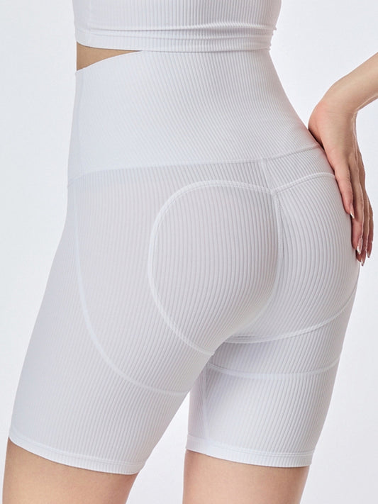 ZASUWA Female Ribbed Scrunch Bum Hip-lift Booty Gym Shorts