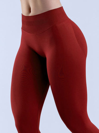 Low Waist Solid Color Elastic Tight Basic Yoga Leggings