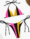 🖤ZASUWA Female Sexy Rainbow Contrast Color Bikini Set