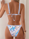 ZASUWA Female Flower Print Beach Bikini Set