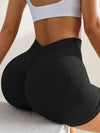 ZASUWA Female Deep V Back Scrunch Bum Seamless Shorts