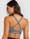 ZASUWA Female Solid Color Backless Unique Hollow Out Sports Bras