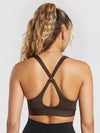ZASUWA Female Solid Color Backless Unique Hollow Out Sports Bras