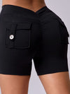 ZASUWA Female Deep V Back Pocket Scrunch Bum Booty Shorts