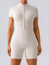 ZASUWA Female Stand Collor Zipper Hip-lift Romper