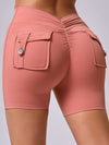 ZASUWA Female Deep V Back Pocket Scrunch Bum Booty Shorts