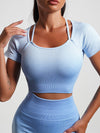 ZASUWA Female Fantasy Ombre Ribbed Short Sleeves