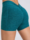 ZASUWA Female Deep V Back Pocket Scrunch Bum Shorts