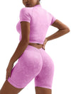 ZASUWA Female Denim Deep V Back Scrunch Bum Tracksuit