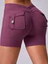 ZASUWA Female Deep V Back Pocket Scrunch Bum Booty Shorts