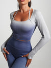 ZASUWA Female Fantasy Ombre Ribbed Short Sleeves