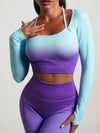 ZASUWA Female Fantasy Ombre Ribbed Short Sleeves