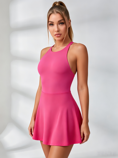 Kreuzrücken-Kleid mit Aussparungen, schnelltrocknend