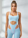 Cutout Racerback Compression Jumpsuit