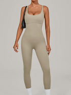 Adjustable Strap Backless Yoga Jumpsuit