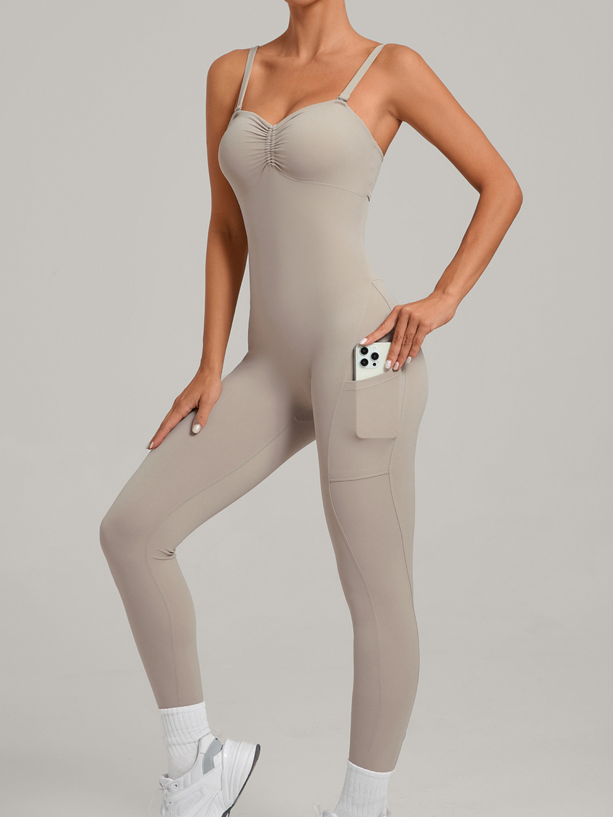 Backless Halter Yoga Jumpsuit