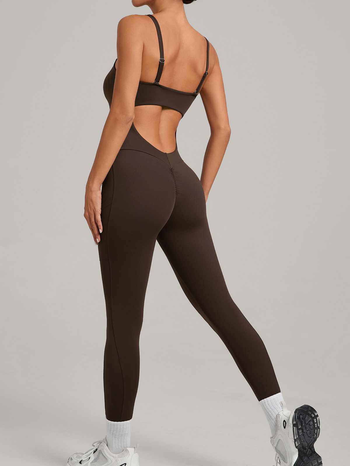 Backless Halter Yoga Jumpsuit