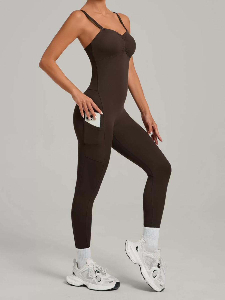 Backless Halter Yoga Jumpsuit