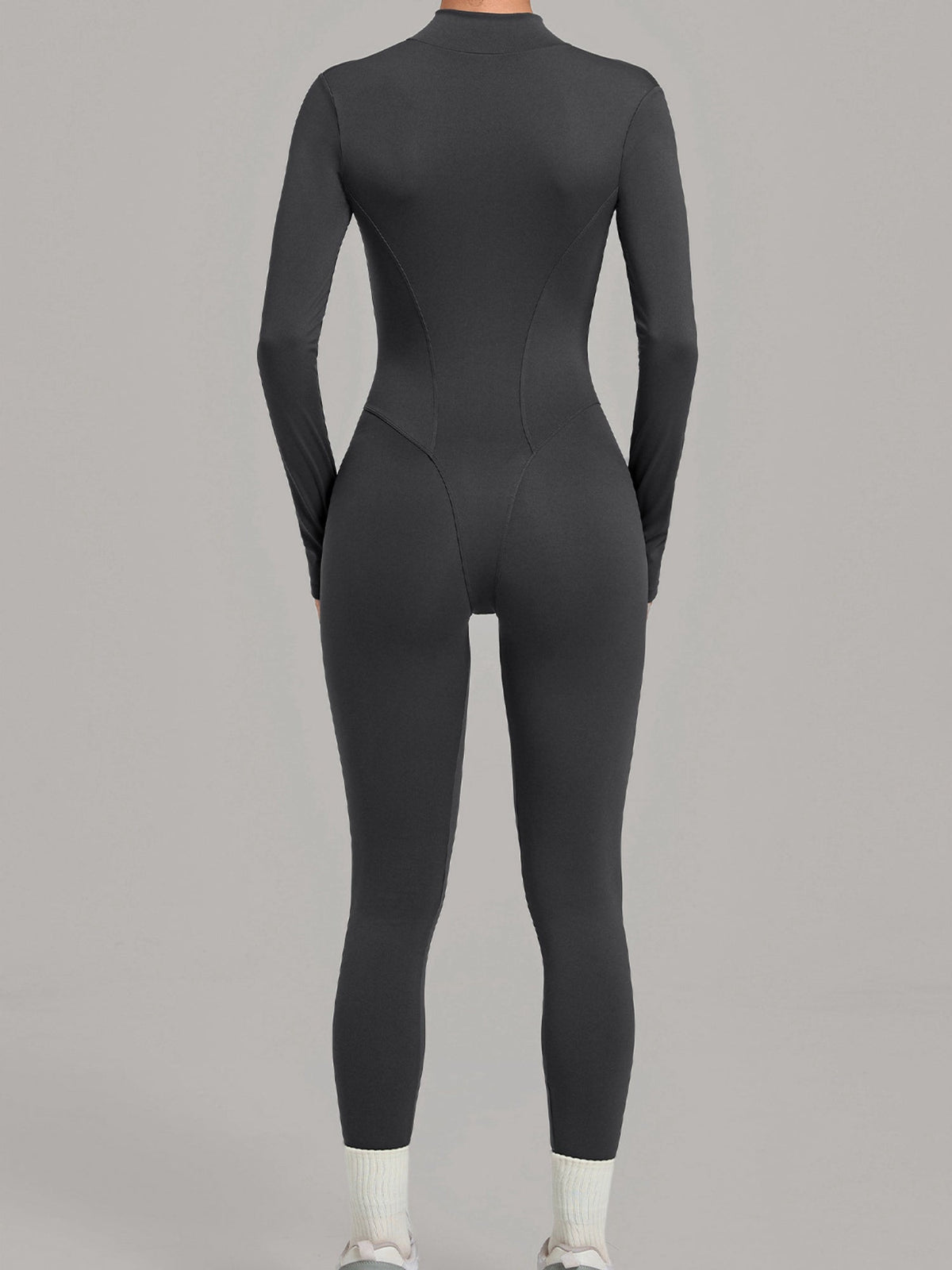 Half Zip Long Sleeve Fitness Jumpsuit
