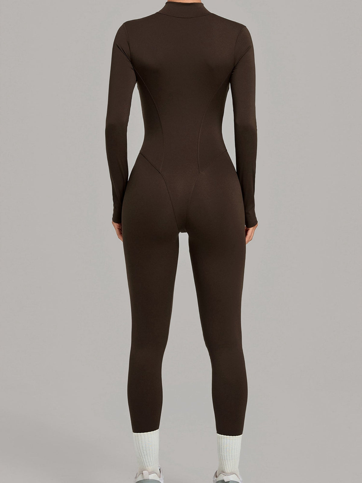 Half Zip Long Sleeve Fitness Jumpsuit