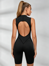 Sexy Backless Zipper Quick-dry Romper