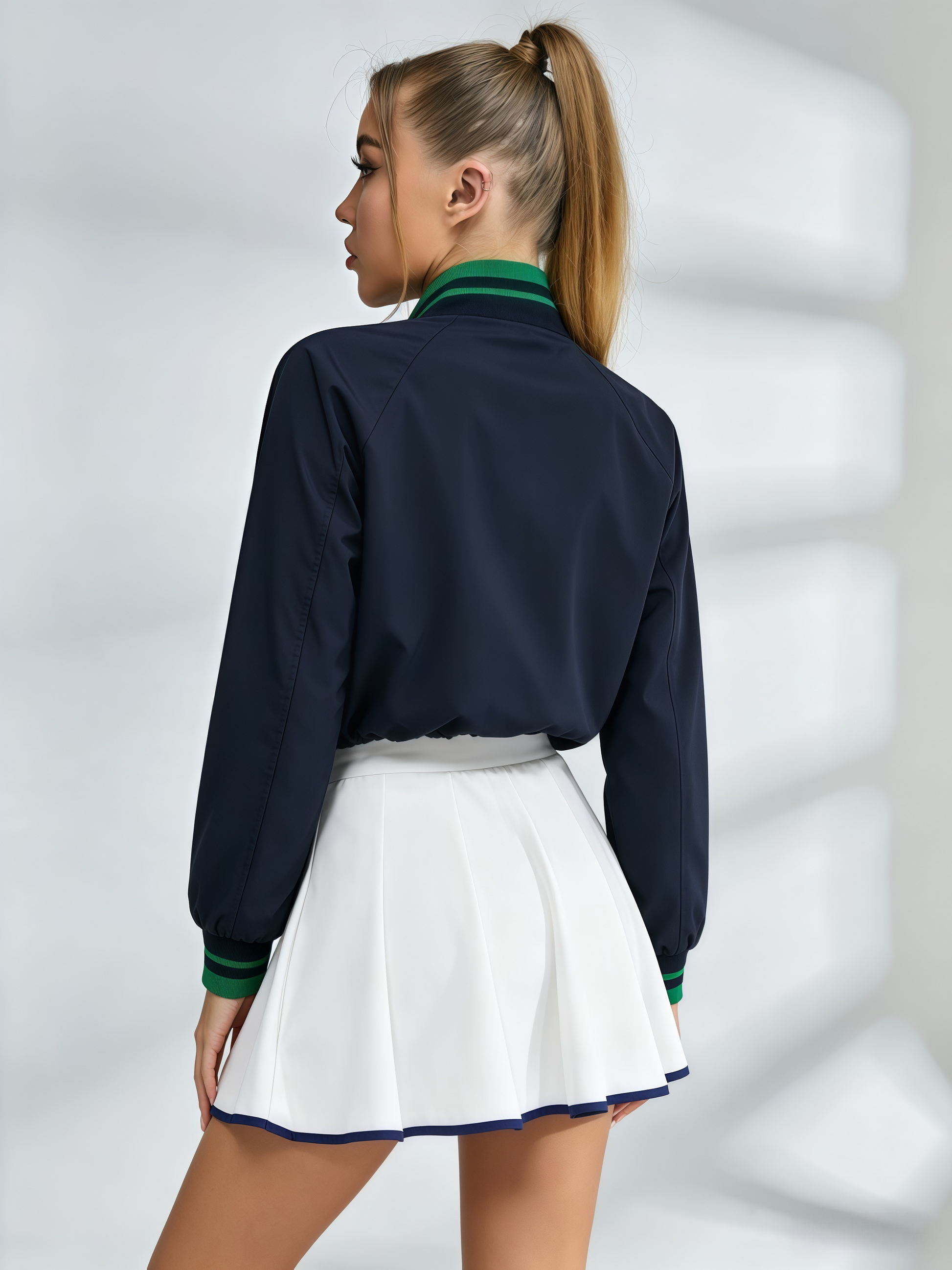 Half-Zip Windbreaker Tennis Set
