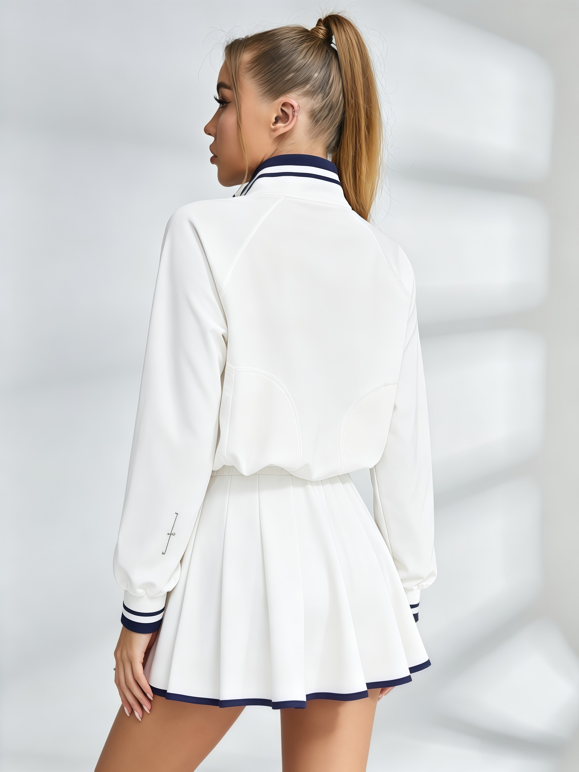 Half-Zip Windbreaker Tennis Set