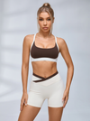 Twist Back Color Block Short Set