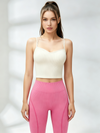 Ribbed Crisscross Back Cami & Hot Pink Ribbed High-Waisted Legging Set