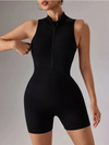 Zipper Scrunch Bum Short Romper
