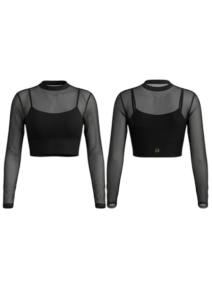 Sexy Sheer Mesh Long Sleeves