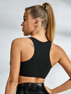 Cutout Halter Crop Top & Ruched Faux Leather Leggings Set