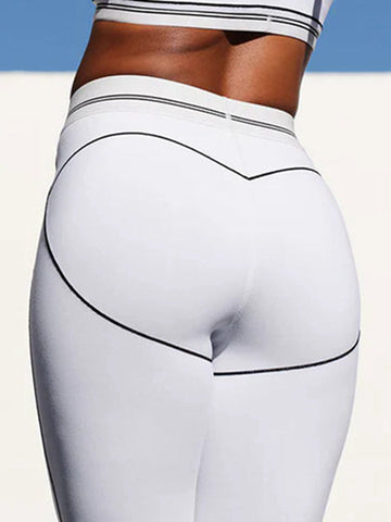 ZASUWA Female Contrast Color Push-lift Leggings