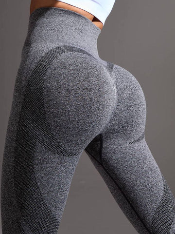 ZASUWA Female Push-up Seamless Hip-lift Scrunch Bum Elastic Tight Leggings